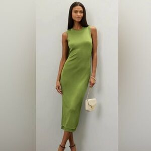 Sleeveless Green Midi Dress